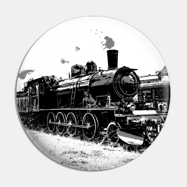 Riding the Rails - Vintage Steam Train Pin by Highseller
