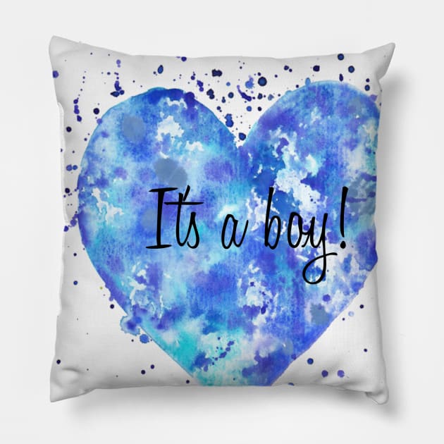 It's a boy gender reveal Pillow by Anines Atelier