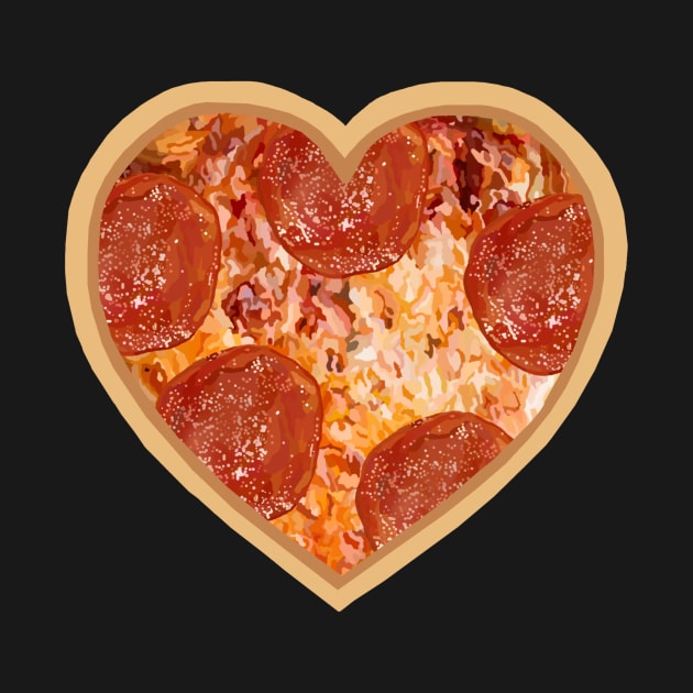 Pepperoni Pizza Heart by Art by Deborah Camp