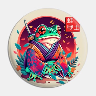 Frog Warrior Pin