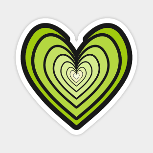 Rosy Heart (Lime Green) Magnet