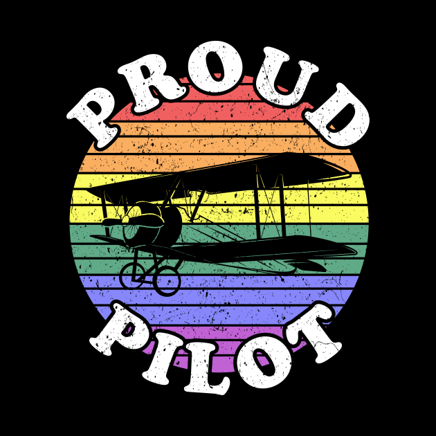 Retro LGBT Proud Pilot BiPlane by KawaiinDoodle