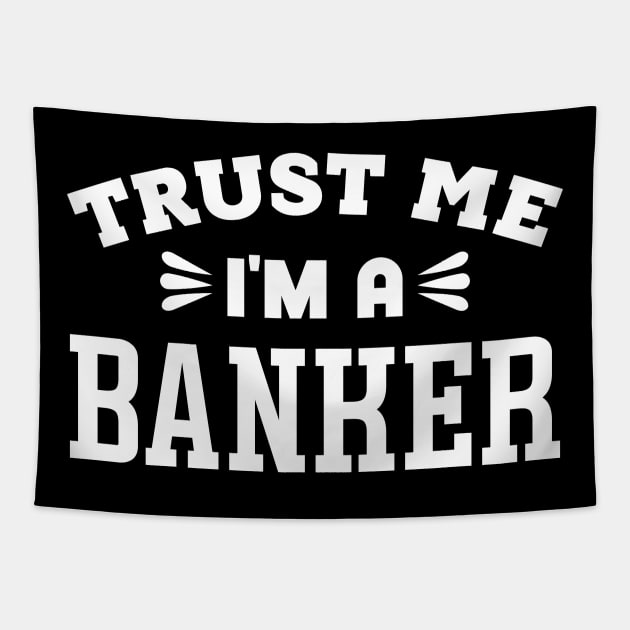 Trust Me, I'm a Banker Tapestry by colorsplash