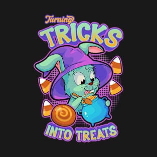 Kawaii Bunny Witch Vaporwave Style Funny Cute Halloween T-Shirt