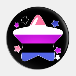 LGBTQ+ Pride Flag Stars - Genderfluid Pin