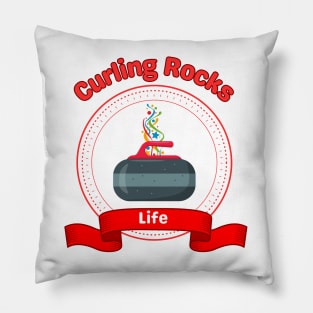 curling rocks Pillow