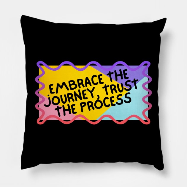 Embrace the journey, trust the process. Pillow by berandalowan