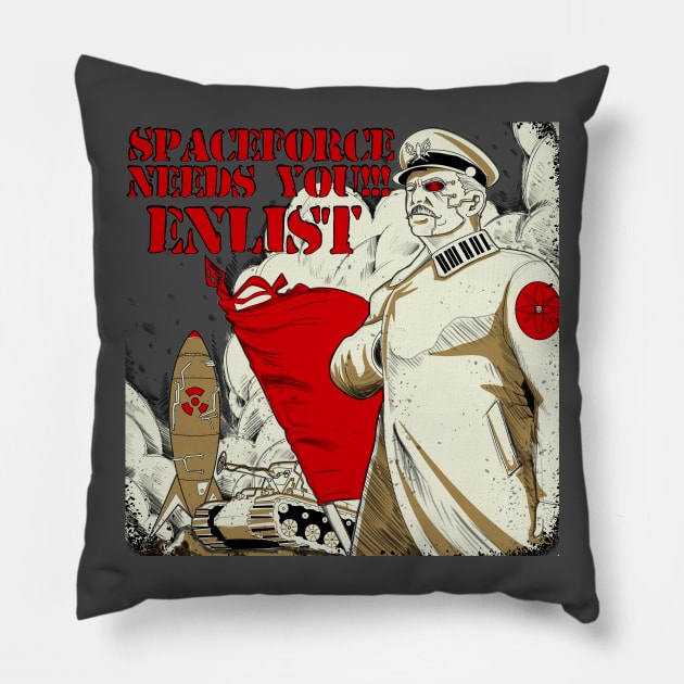 Space Force Enlist Pillow by paintchips