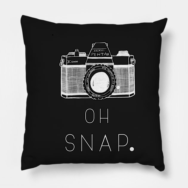 'Oh Snap' Typography Design- White Pillow by StylishTayla