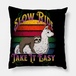 Sloth Riding Llama – Slow Ride Pillow