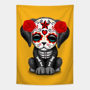 Cute Red Day of the Dead Puppy Dog Tapestry