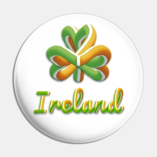 3D Shamrock Ireland Pin