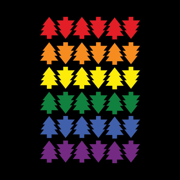 LGBTQ Christmas tree pattern for the holidays by Oculunto