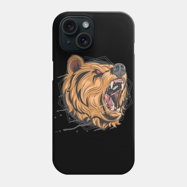 Grizzy Bear Phone Case by BadDesignCo