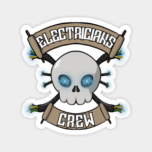 Electricians crew Jolly Roger pirate flag Magnet