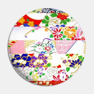 Seamless Stacked Chiyogami Japanese Rice Paper Art Motif Pattern Pin