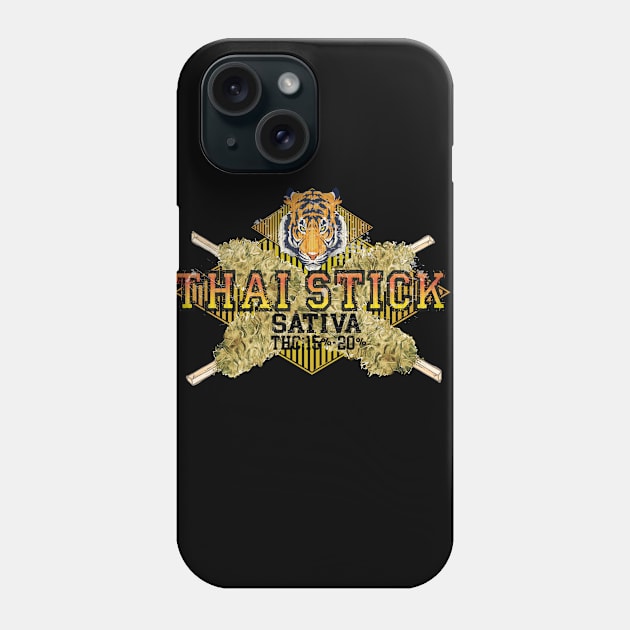 Thai Sticks Cannabis Strain Art Phone Case by kushcoast