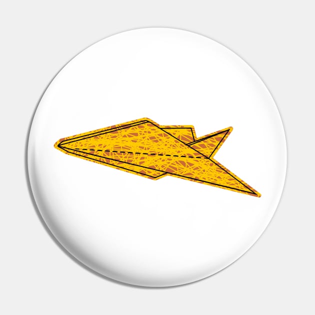 silhouette of an old folding paper airplane Pin by bloomroge