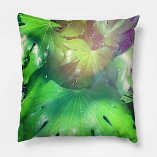 Summer Green Leafs Pillow