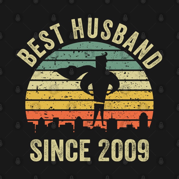 Best husband since 2009 retro 12th wedding anniversary gift for husband by Moe99