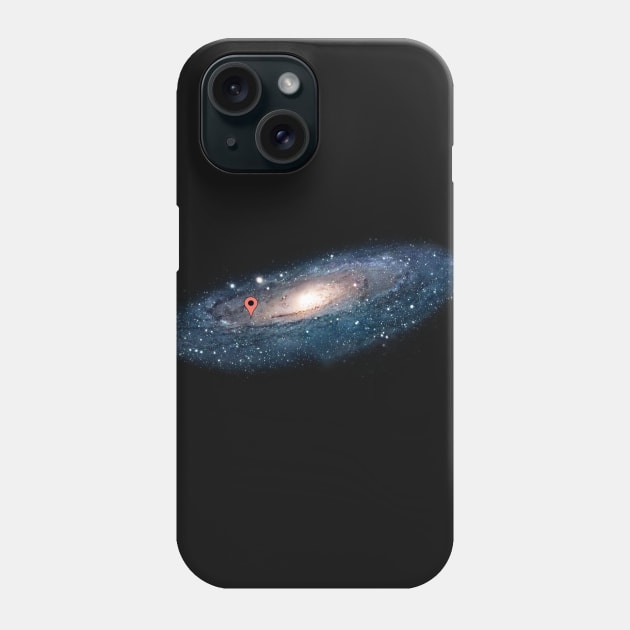 I live here, andromeda galaxy edition. Phone Case by Random stuff