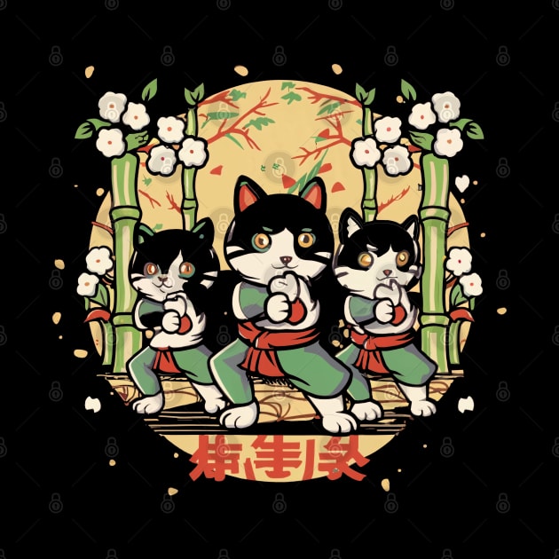 Kung Fu Kitten Clan, Chinese Cartoon Style by SimpliPrinter