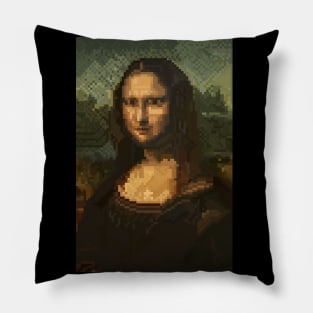 MONA LISA - pixelart Pillow