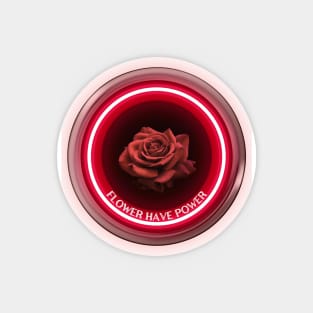 Flower Rose Black and Red color Magnet