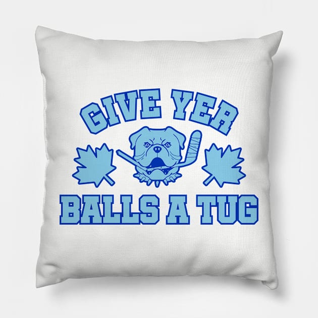 Give Your Balls A Tug Pillow by Vault Emporium