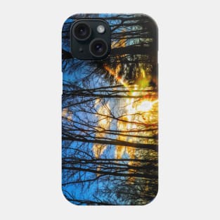 sunset in the woods Phone Case