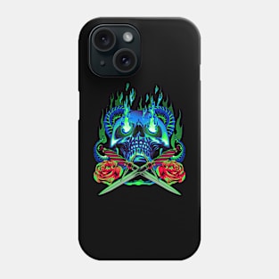 crossing skull Phone Case