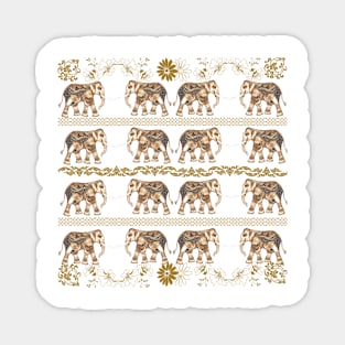 Thai elephants and Thai patterns are sweet, soft, and beautiful. Magnet