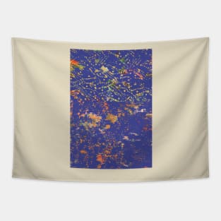 Indigo Blue Bohemian Fiber Art Tapestry