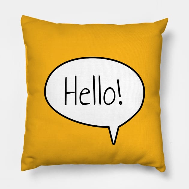 Hello Cute Trendy Pillow by WeirdFlex