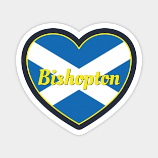 Bishopton Scotland UK Scotland Flag Heart Magnet