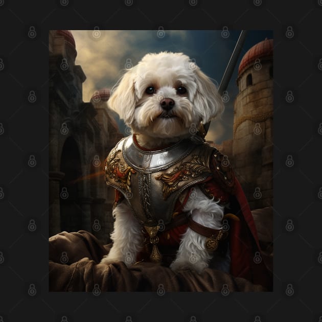 The Valiant Bichon Frisé - Medieval Conquistador by HUH? Designs