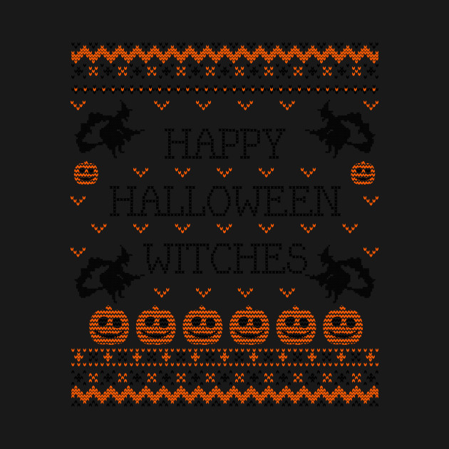 Disover Happy Halloween Witches Funny Halloween Ugly Sweater Theme Novelty Gift - Happy Halloween Witches - T-Shirt