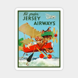 I'd Prefer Jersey Airways Vintage Poster 1937 Magnet