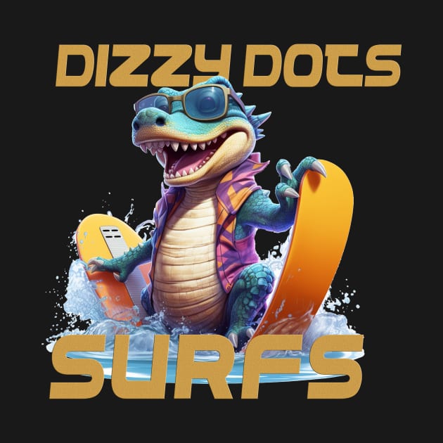 WaveRider Aquatic Adventure T-Shirt "Dizzy Dots" by cusptees