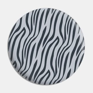 Zebra Pastel Gray Wild Animal Pattern Pin