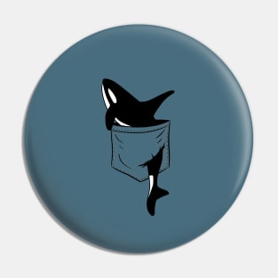 Casual Killer Whale Funny Orca In Your Pocket Pin