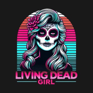 Living Dead Girl Sugar Skull Halloween Horror Fan Graphic T-Shirt