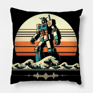 Robots Unleashed: Japanese Soundwave Design T-Shirt Pillow