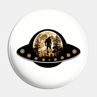 Bigfoot Sasquatch UFO Hunter Dog T Shirt Stickers Pin