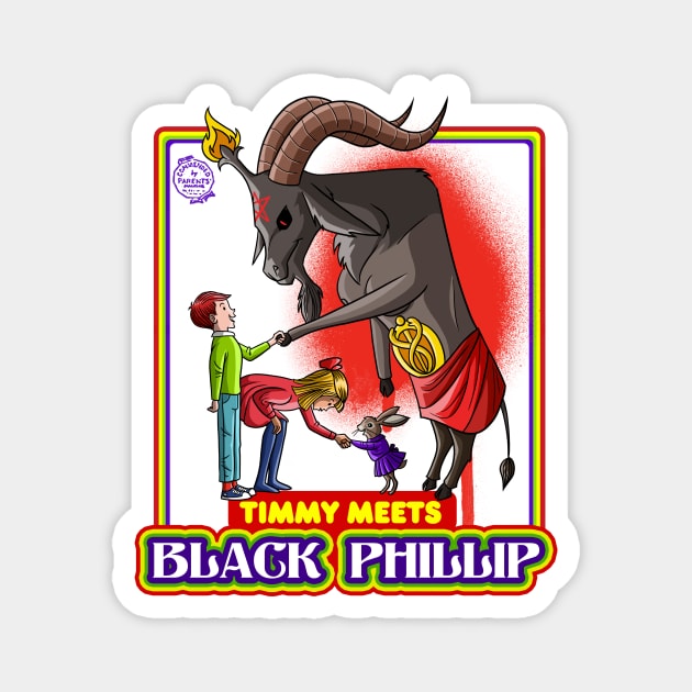 Timmy Meets Black Phillip Witchcraft for beginners Magnet by Juandamurai