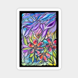 Floral painting Magnet