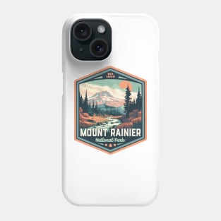 Mount Rainier National Park Vintage WPA Style National Parks Art Phone Case