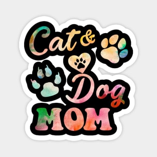 Cat And Dog Mom Magnet