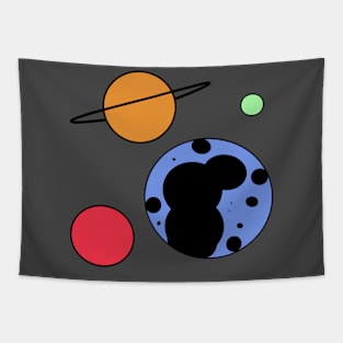 Cartoon planets Tapestry