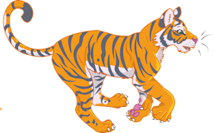 Running Bengal Tiger Magnet
